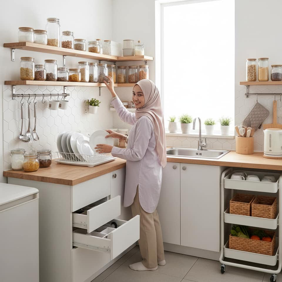 Cara Mengatur Dapur Kecil Menjadi Efisien
