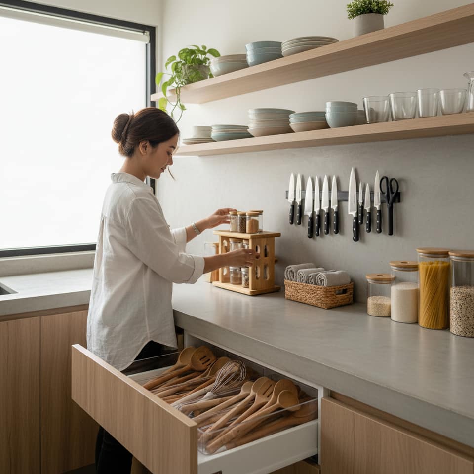 Cara Menyusun Alat Dapur agar Tetap Rapi