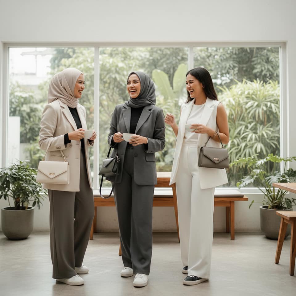 Inspirasi Outfit Monokrom Modern