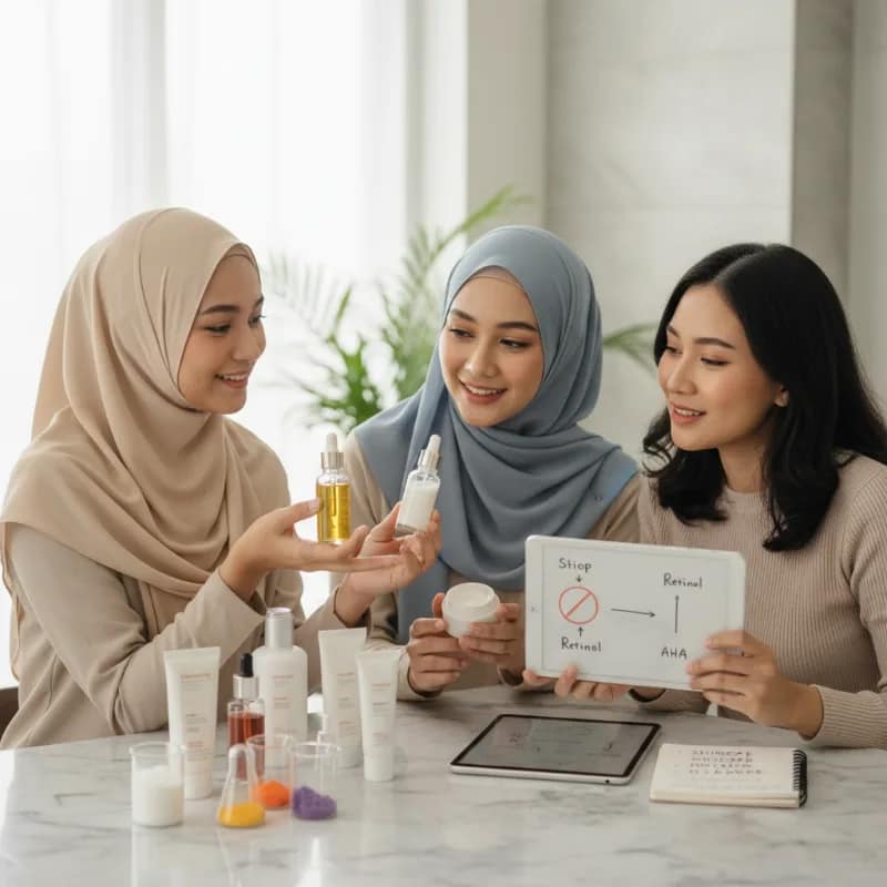 Bahan Aktif yang Tidak Boleh Dipakai Bersamaan dalam Satu Rutinitas