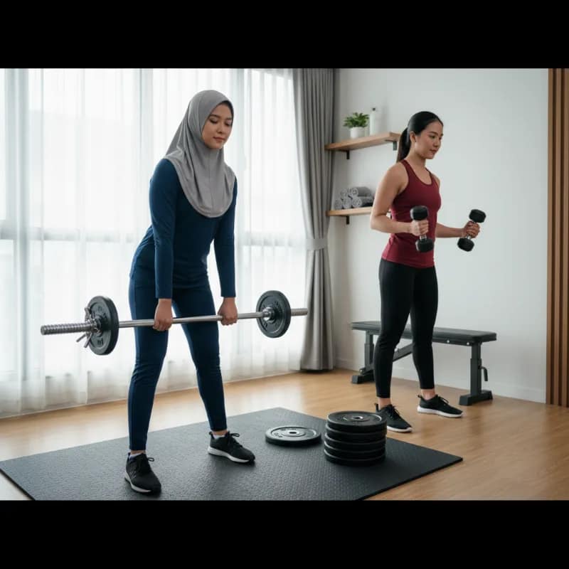 Barbel Adjustable vs Dumbbell Tetap untuk Ruang Latihan yang Terbatas