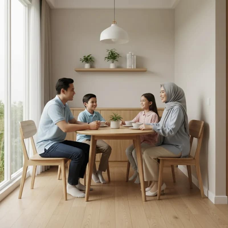 Berapa Ukuran Meja Makan yang Cukup untuk Keluarga 4 Orang di Ruang Terbatas?