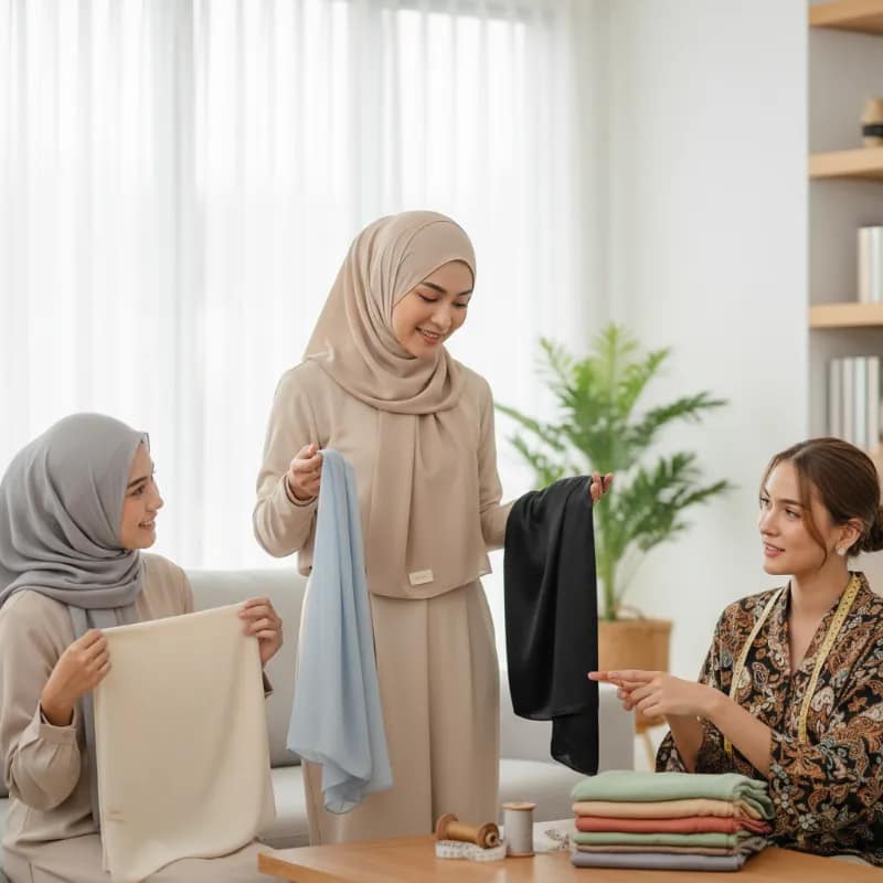 Cara Memilih Bahan Hijab Segi Empat yang Tidak Menerawang dan Mudah Dibentuk