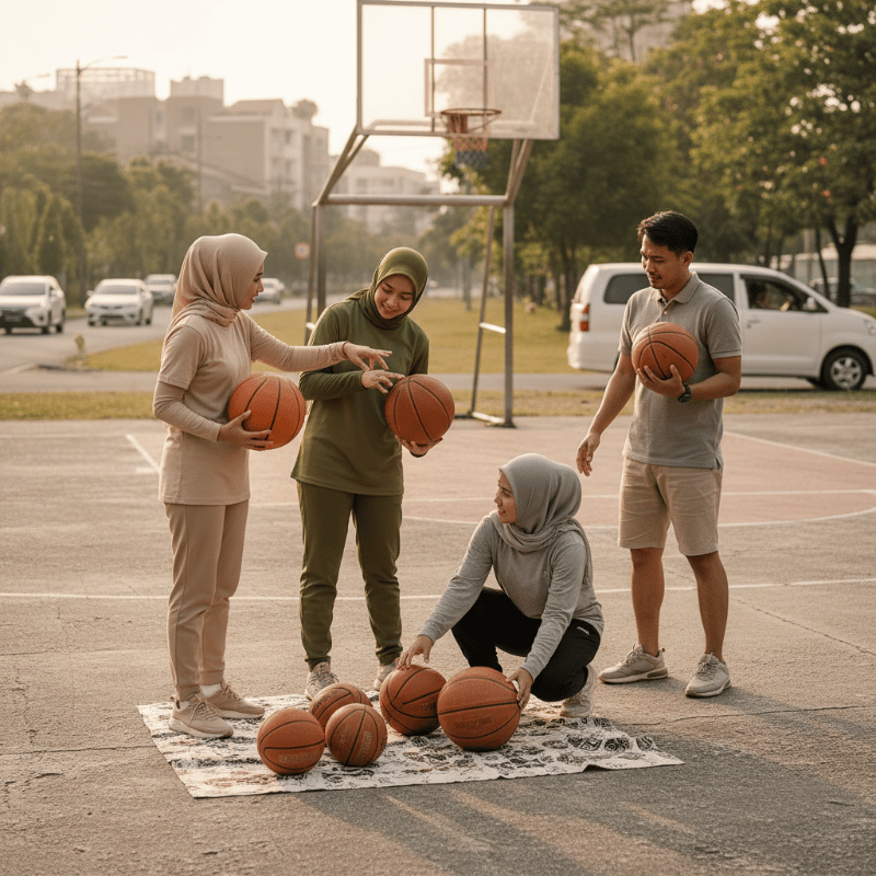 Cara Memilih Bola Basket Berdasarkan Ukuran dan Bahan Permukaan