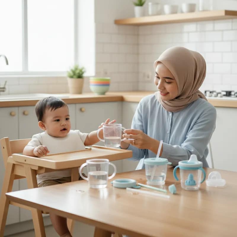 Cara Memilih Gelas Latihan Minum Bayi yang Mulai MPASI