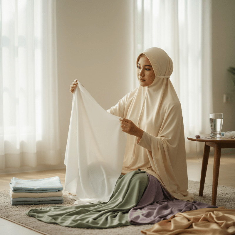 Cara Memilih Mukena yang Adem, Tidak Menerawang, dan Tidak Licin saat Salat