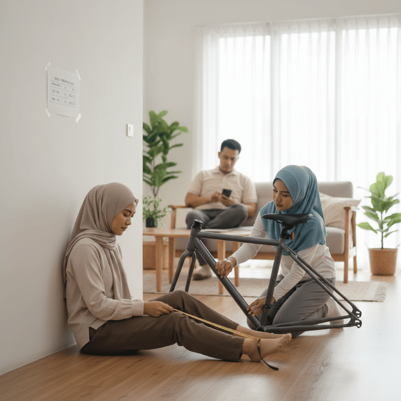 Cara Memilih Ukuran Rangka Sepeda Dewasa Sesuai Tinggi Badan dan Panjang Kaki