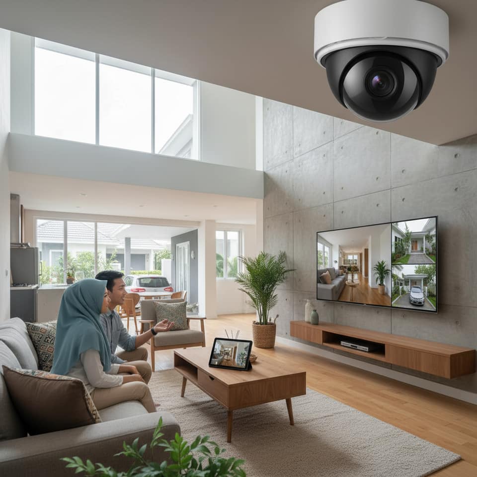 CCTV Rumah dengan Sudut Pandang Luas