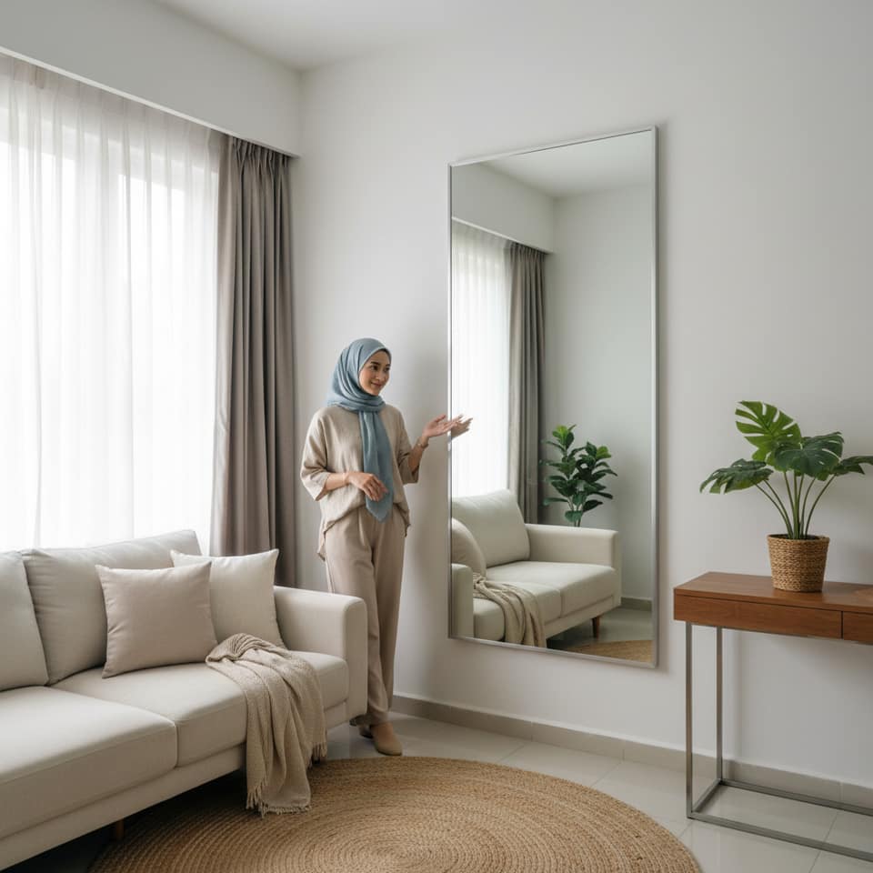 Cermin Dinding, Ukuran dan Posisi yang Paling Efektif untuk Ruangan Kecil