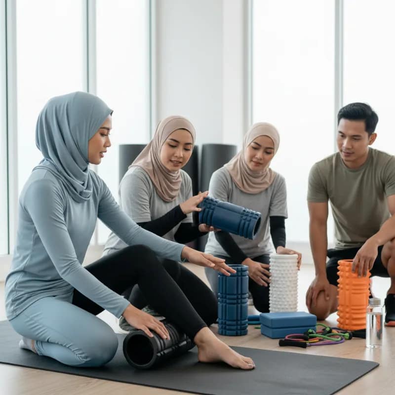 Foam Roller Berdasarkan Kepadatan dan Tekstur untuk Pemulihan Otot