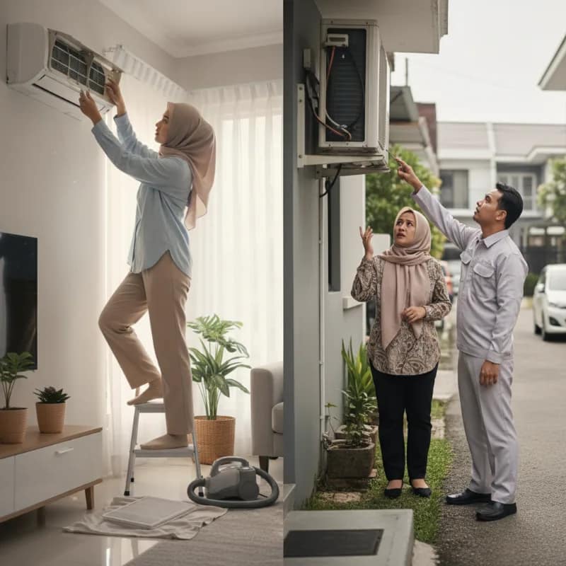 Kapan Sebaiknya Servis AC Sendiri dan Kapan Harus Panggil Teknisi