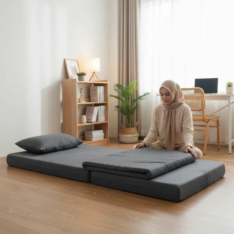 Kasur Lipat untuk Kamar Kos: Ukuran, Ketebalan, dan Kemudahan Penyimpanan