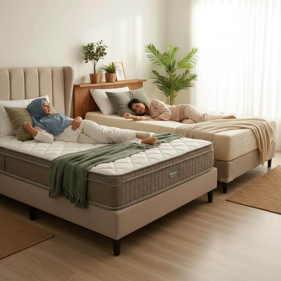 Kasur Spring Bed versus Kasur Busa, Tingkat Kekerasan yang Tepat untuk Punggung