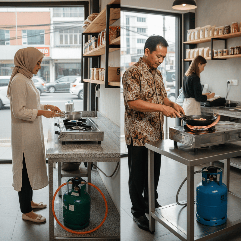 Kompor Gas Tekanan Rendah atau Tekanan Tinggi untuk Dapur Rumah dan Usaha Kecil