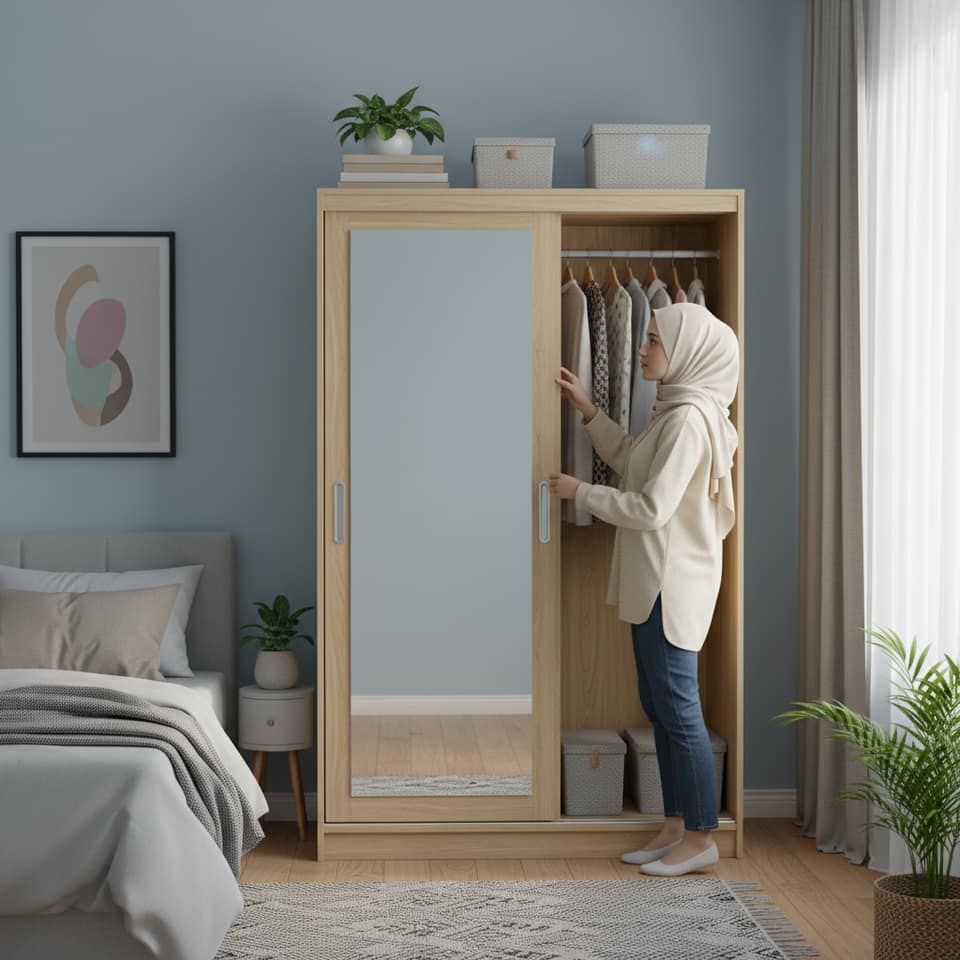 Lemari Pakaian untuk Kamar Sempit, Ukuran Berapa yang Masih Praktis