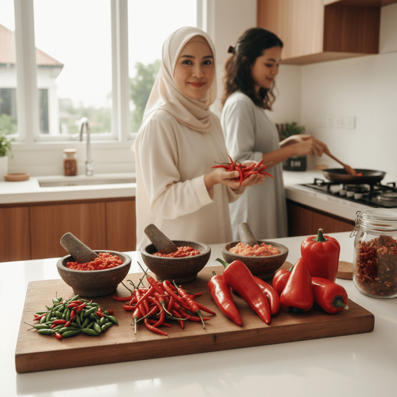 Perbedaan Cabai Rawit, Cabai Merah Keriting, dan Cabai Besar untuk Sambal