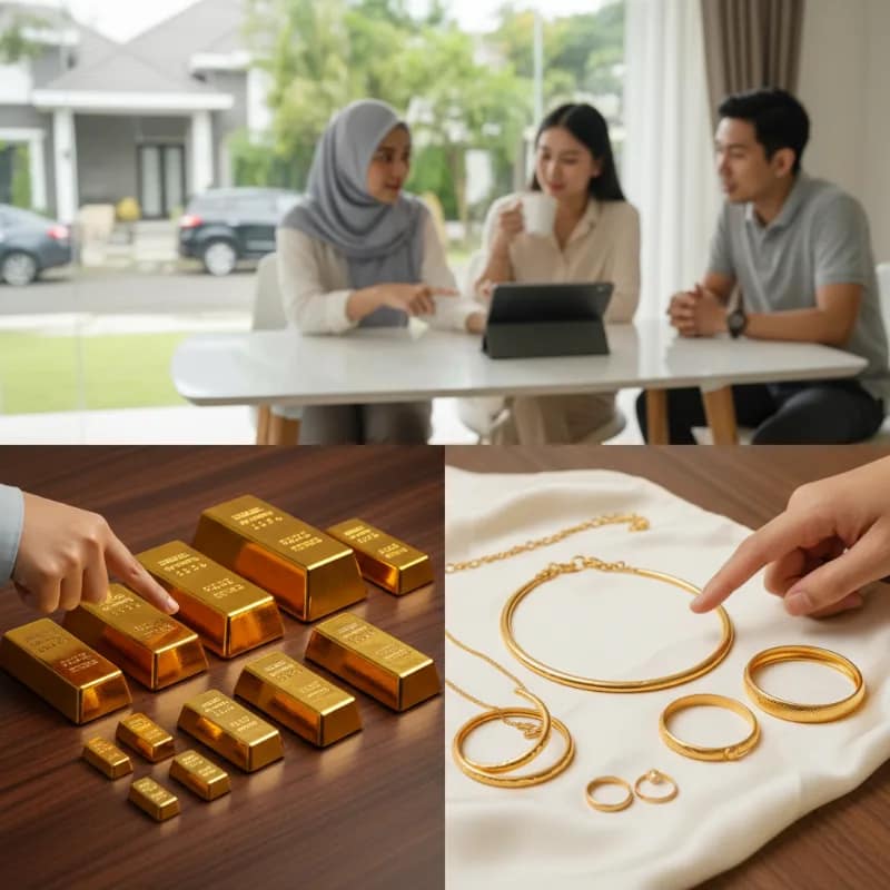 Perbedaan Emas Batangan dan Perhiasan Emas untuk Tabungan