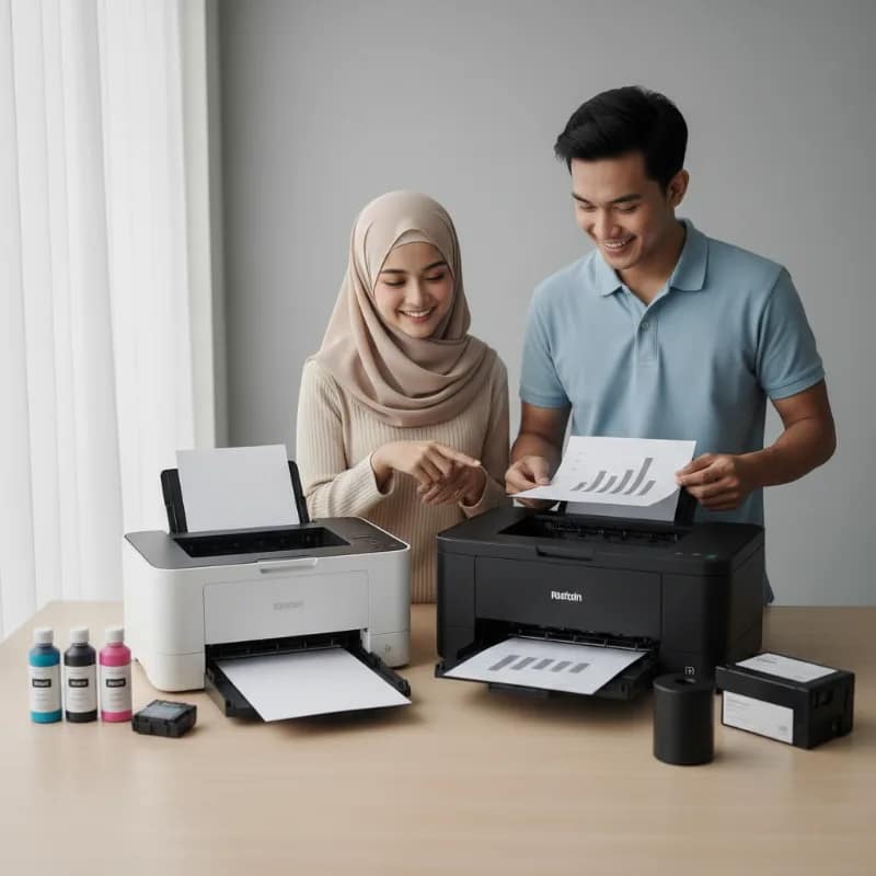Printer Inkjet vs Laser: Mana yang Lebih Hemat untuk Cetak 100 Lembar per Bulan?