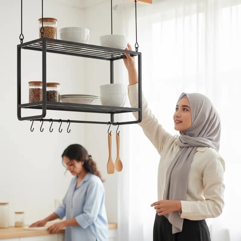 Rak Dapur Gantung: Kapasitas, Bahan, dan Cara Pemasangan di Dinding Keramik