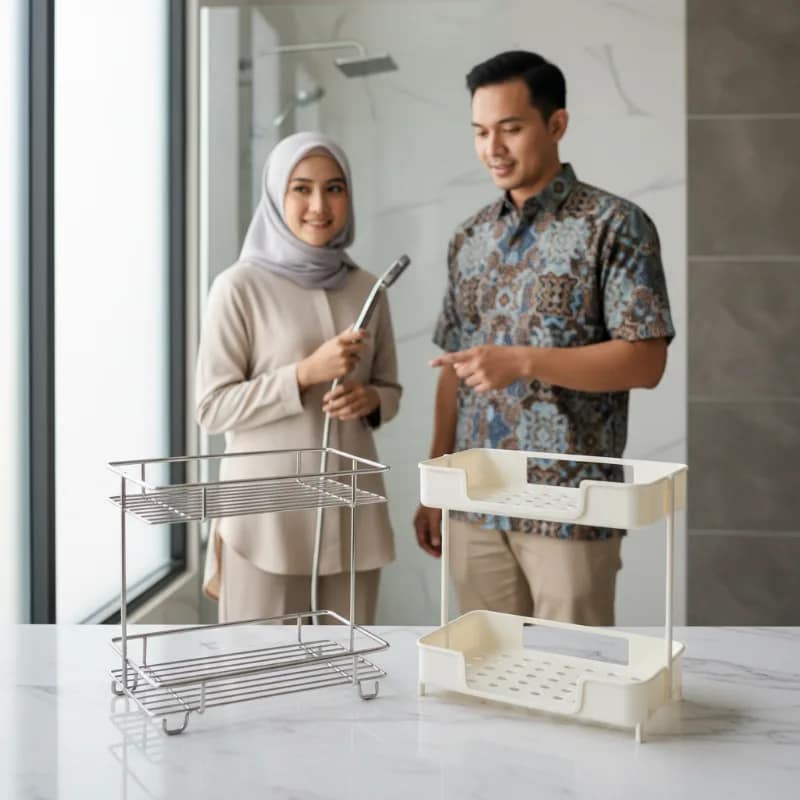 Rak Kamar Mandi Stainless vs Plastik: Ketahanan terhadap Kelembapan dan Karat