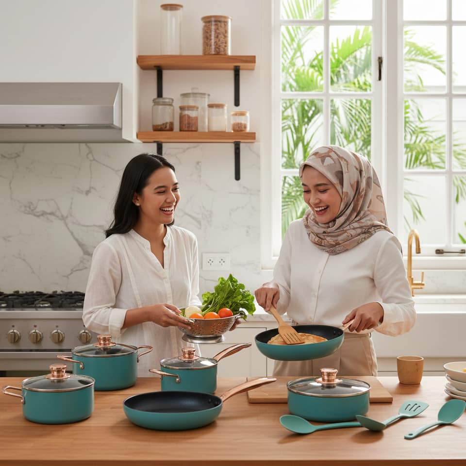 Set Alat Masak Anti Lengket Untuk Rumah