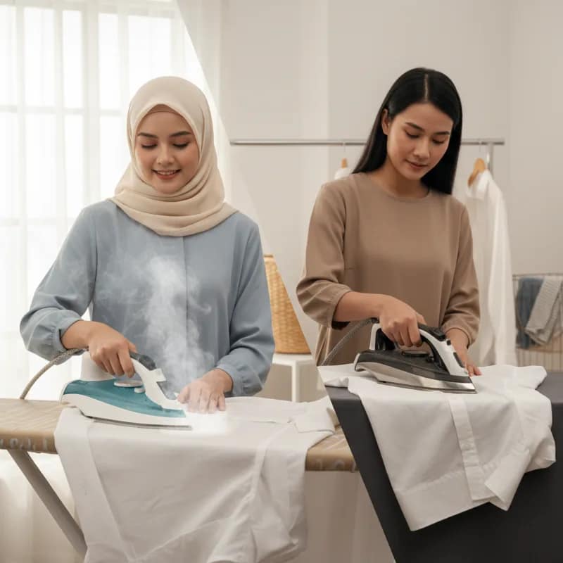 Setrika Uap vs Setrika Biasa: Mana yang Lebih Cepat untuk 10 Helai Baju?