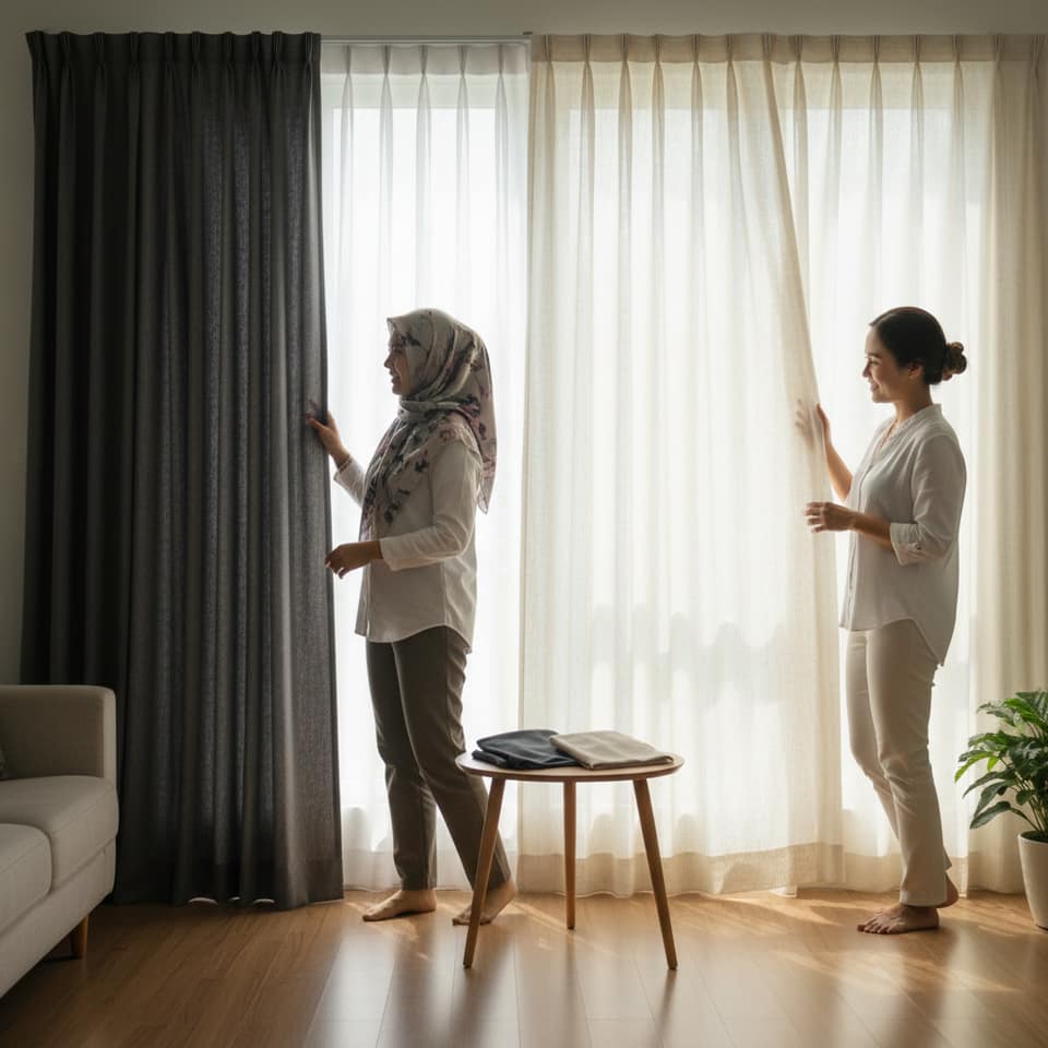 Tirai Blackout versus Tirai Sheer, Perbedaan Fungsi dan Kontrol Cahaya