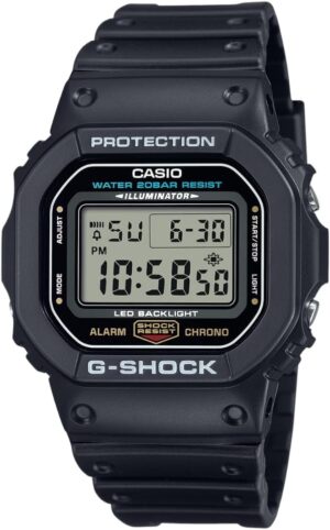 Casio Men’s G-Shock Quartz Watch with Resin Strap, Black, 20 (Model: DW5600UE)