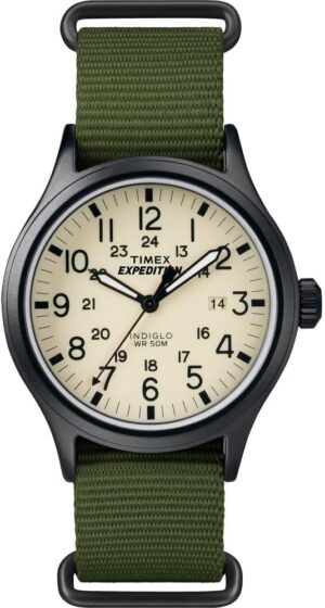 Timex Expedition Scout 40mm Men’s Analog Watch | INDIGLO Backlight and Luminous Hands | Durable Comfortable Adjustable Strap | 24 Hour Time | Rugged Outdoor Watch | 50M Water Resistance