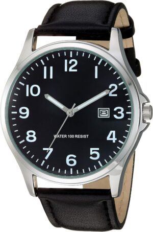 Amazon Essentials Men’s Easy to Read Strap Watch