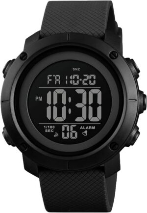 Digital Watch Sports Waterproof Military Back Light Small Watch for Men Black 1426