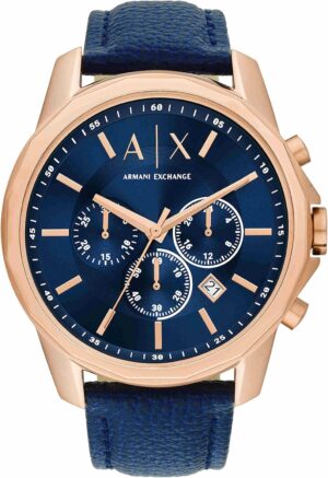 A|X Armani Exchange Chronograph Dress Watch for Men with Stainless Steel, Silicone or Leather Band