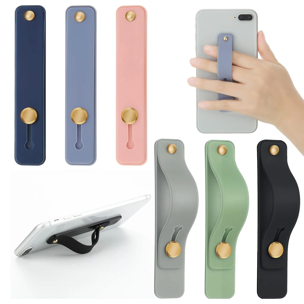 1PC Phone Grip Holder Cell Phone Grip Strap Telescopic Finger Strap Stand Universal Finger Kickstand for Most Smartphones