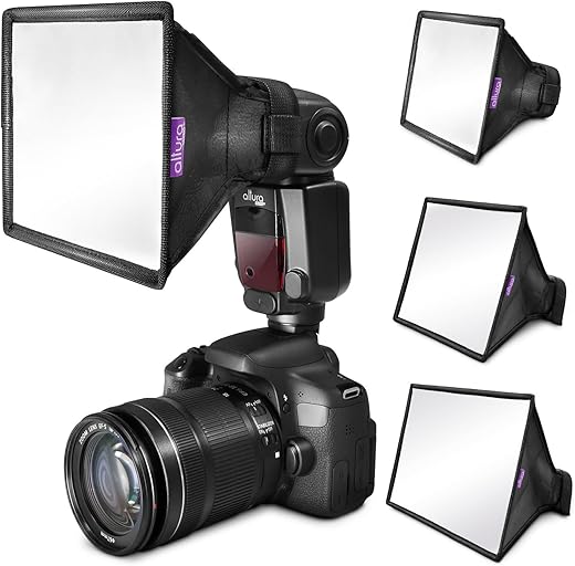 G99B 360 Degree Rotatable Flash Diffuser Silver Reflector Soft Box Reflector for Fashion Event Photography Elasticity Attachment