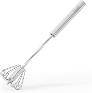 Hand Whisk, Newness Whizzy Whisk Easy Whisk, Stainless Steel Semi Automatic Whisk Blender for Home -Versatile Tool for Egg Beater, Milk Frother, Hand Push Whisk - Kitchen Utensil for Blending,Whisking