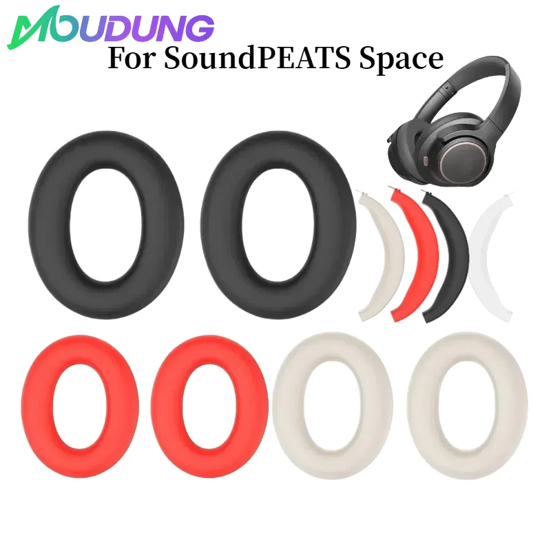 MOUDUNG Silicone Anti-Scratch Protective Cover Zipper head beam protective cover Anti-fingerprint for SoundPEATS Space headset