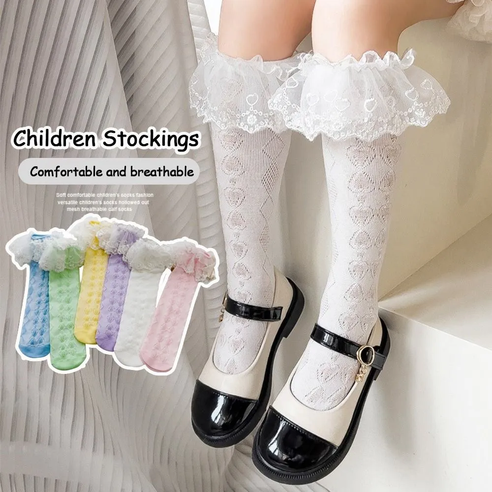 Summer girl Lolita sweet bud stockings classic long children’s bud stockings retro soft and lovely fashion elastic stockings.