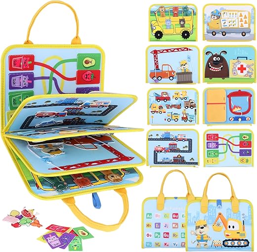 Toddler Felt Busy Book Portable Interactive Educational Toy for Endless Fun and Learning