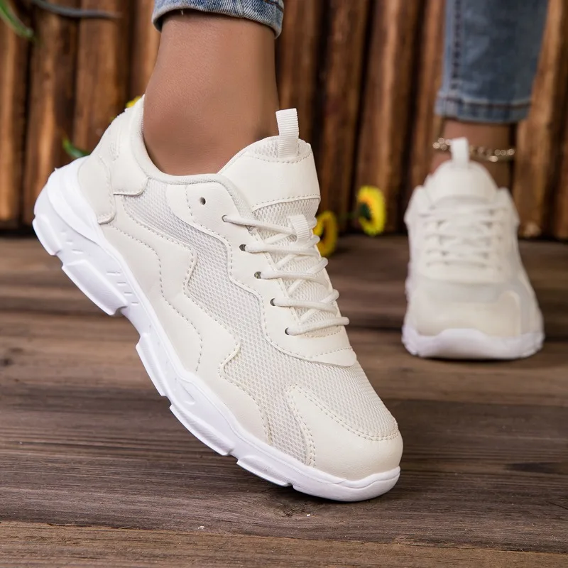 YRZL Sneakers Women Breathable Mesh Lightweight Running Shoes Men Gym Walking Comfortable Slip Resistant Durable Sportl Shoes
